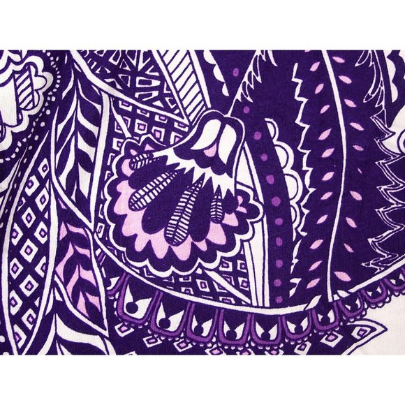 NEW Roaman's L-18/20 Handkerchief Hem Trapeze Tunic Tank Top Purple Lace Print - Picture 8 of 13